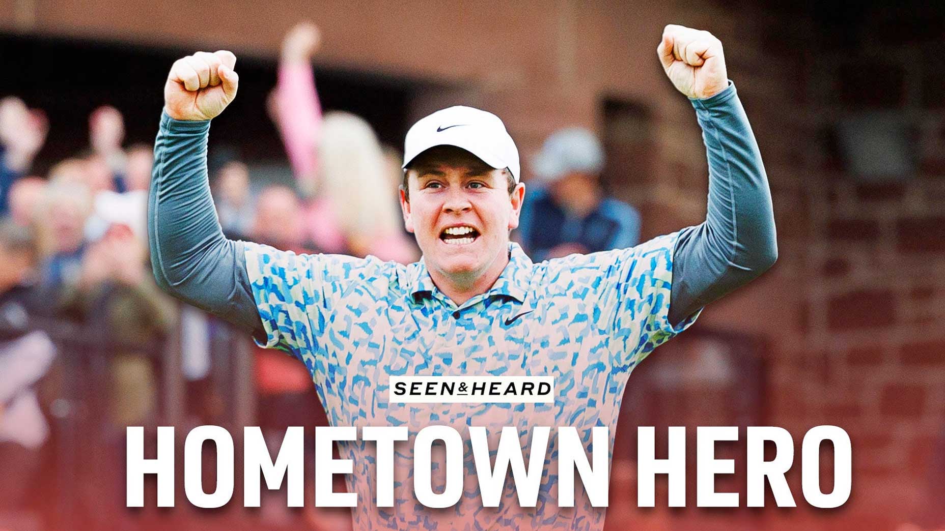 robert macintyre lifts hands in celebration after winning 2024 Genesis Scottish Open