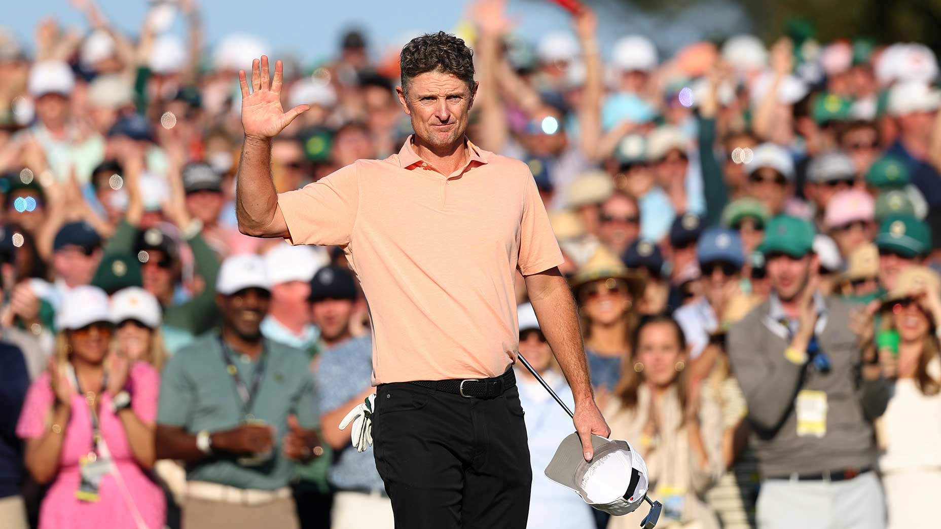 Justin Rose on 18 at Augusta National