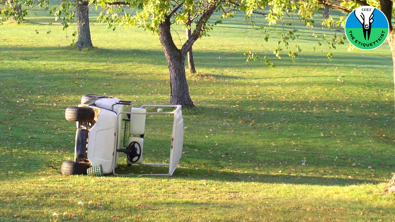 Golf Cart Accident Overturned on its Side