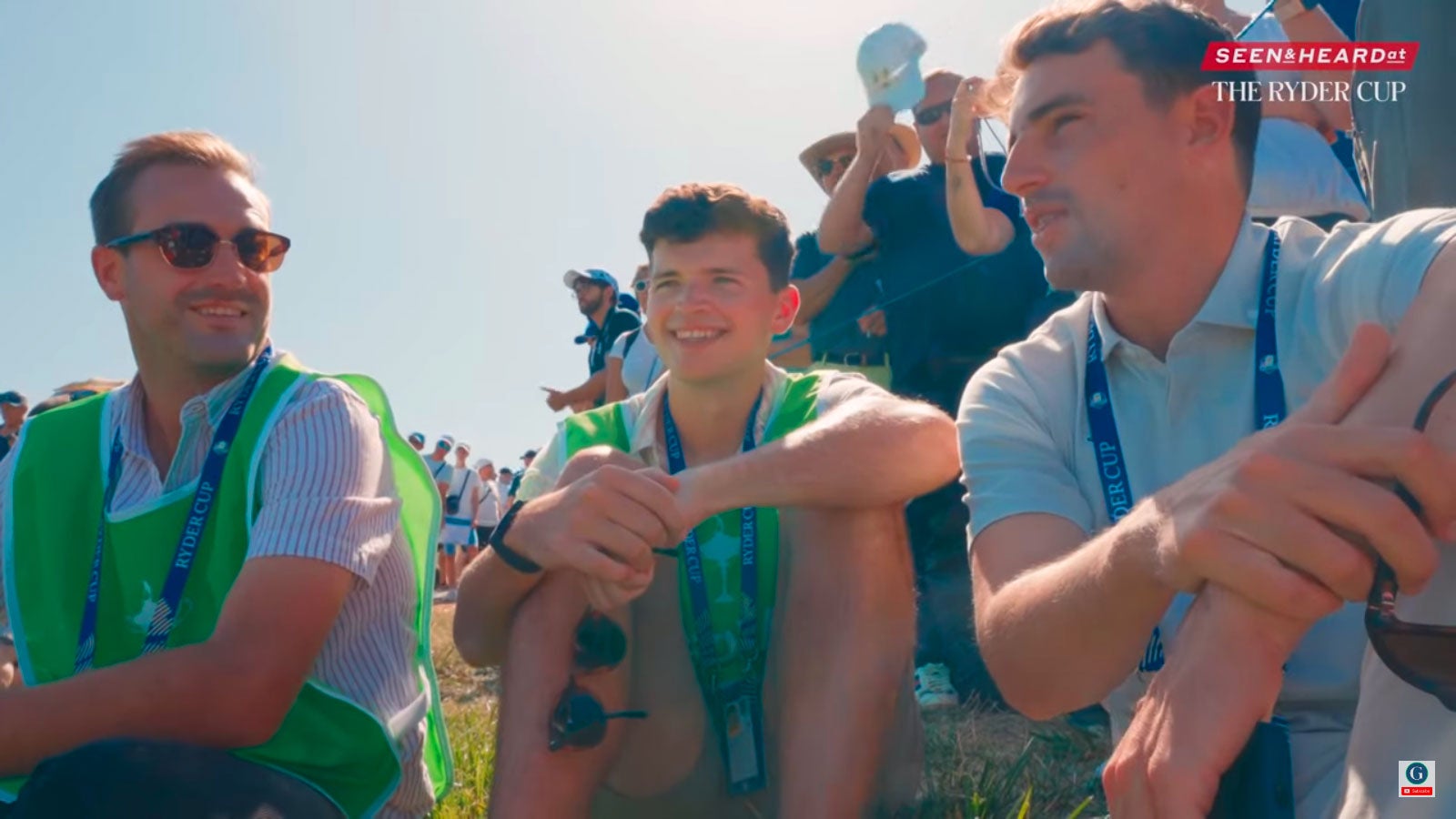 Sean Zak, James Colgan and Dylan Dethier at the 2023 Ryder Cup