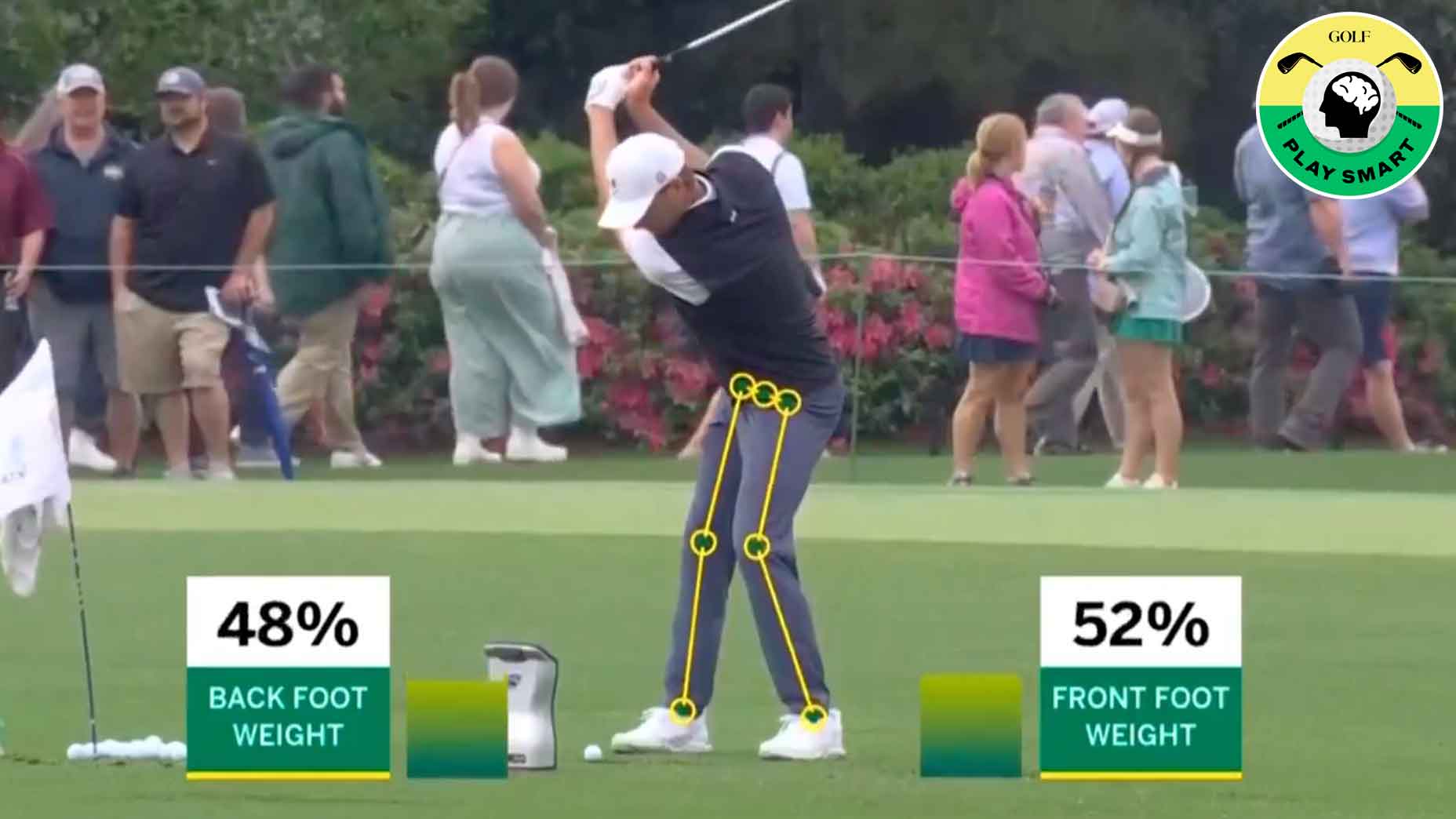 jordan spieth swings on the range at the 2025 masters