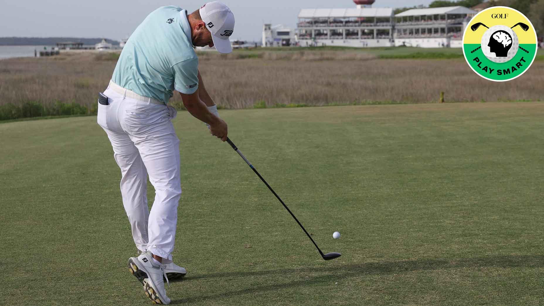 pga tour pro justin thomas hits a tee shot during the 2025 rbc heritage