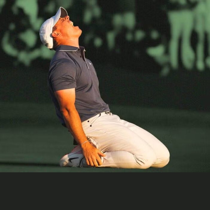 Rory McIlroy after making Masters-winning putt.